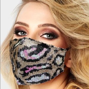 Leopard Sequins Mask